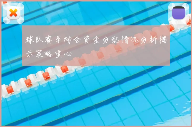 球队赛季转会资金分配情况分析揭示策略重心